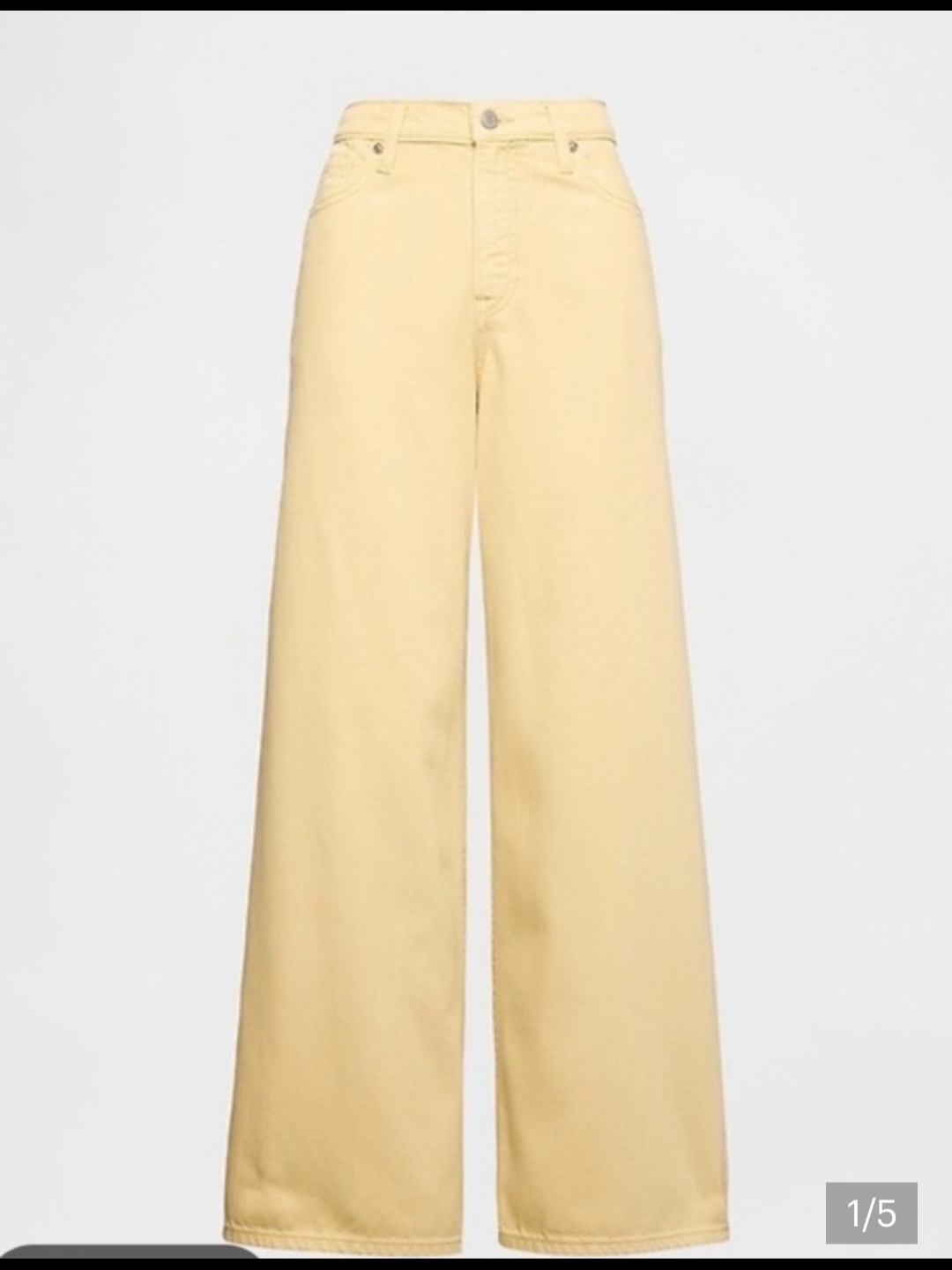 Gap Wide Leg High-Rise Jeans In Soft Lemon